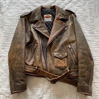 Harley Davidson - HARLEY-DAVIDSON 牛革シングルライダース L Harley Davidson - HARLEY-DAVIDSON 牛革シングルライダース L