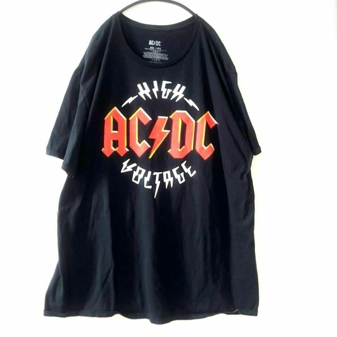 ACDCビッグプリントバンドTシャツ90s当時物アーカイブグランジブラック3XL メンズのトップス(Tシャツ/カットソー(半袖/袖なし))の商品写真