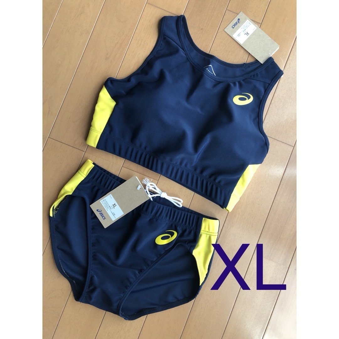 asics - 【新品XLサイズ】 女子陸上ユニフォーム上下セット ブラ asics - 【新品XLサイズ】 女子陸上ユニフォーム上下セット ブラ