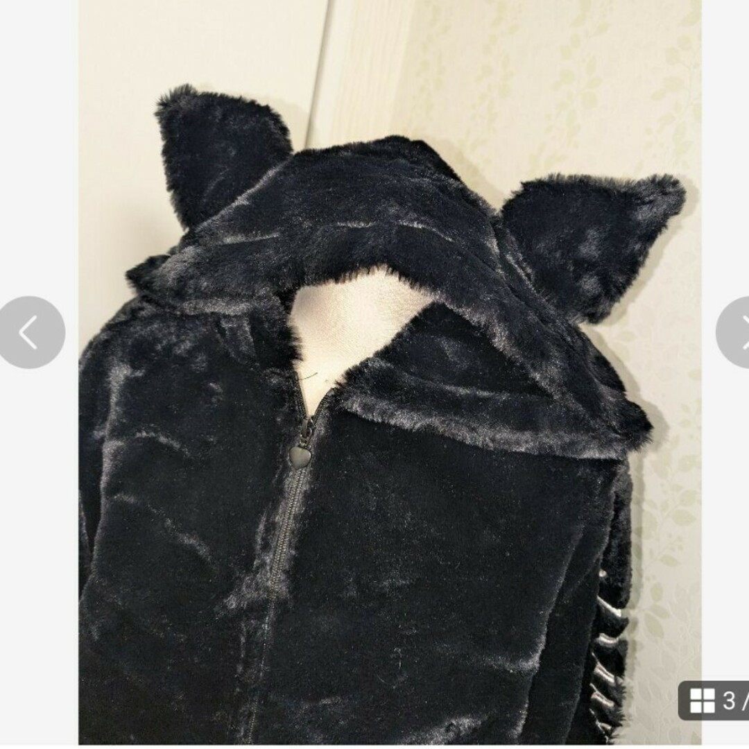 サンリオ - クロミ 耳付きシルキーファーパーカー クロミ ファー サンリオ - クロミ 耳付きシルキーファーパーカー クロミ ファー