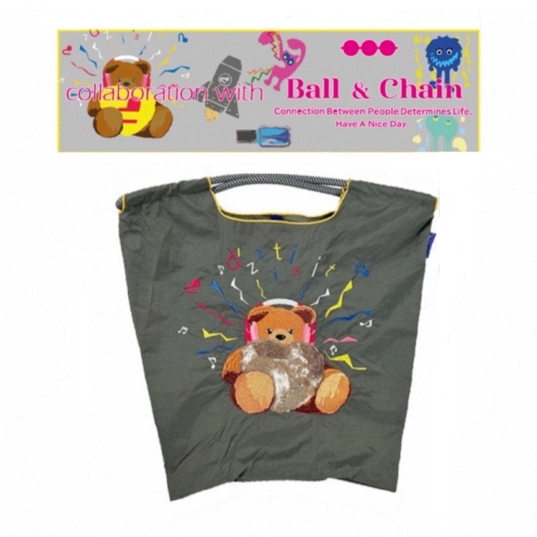 Ball&Chain x d'zzit コラボ スパンコールbear M グレーの通販 Ball&Chain x d'zzit コラボ スパンコールbear M グレーの通販