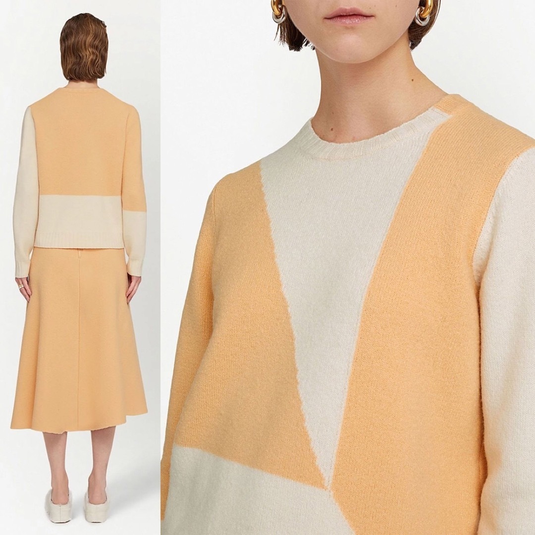 JIL SANDER/ジルサンダー/23FW/カラーブロックボクシーニット JIL SANDER/ジルサンダー/23FW/カラーブロックボクシーニット