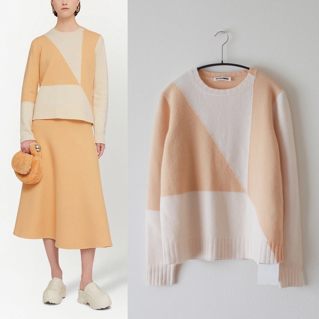 JIL SANDER/ジルサンダー/23FW/カラーブロックボクシーニット JIL SANDER/ジルサンダー/23FW/カラーブロックボクシーニット