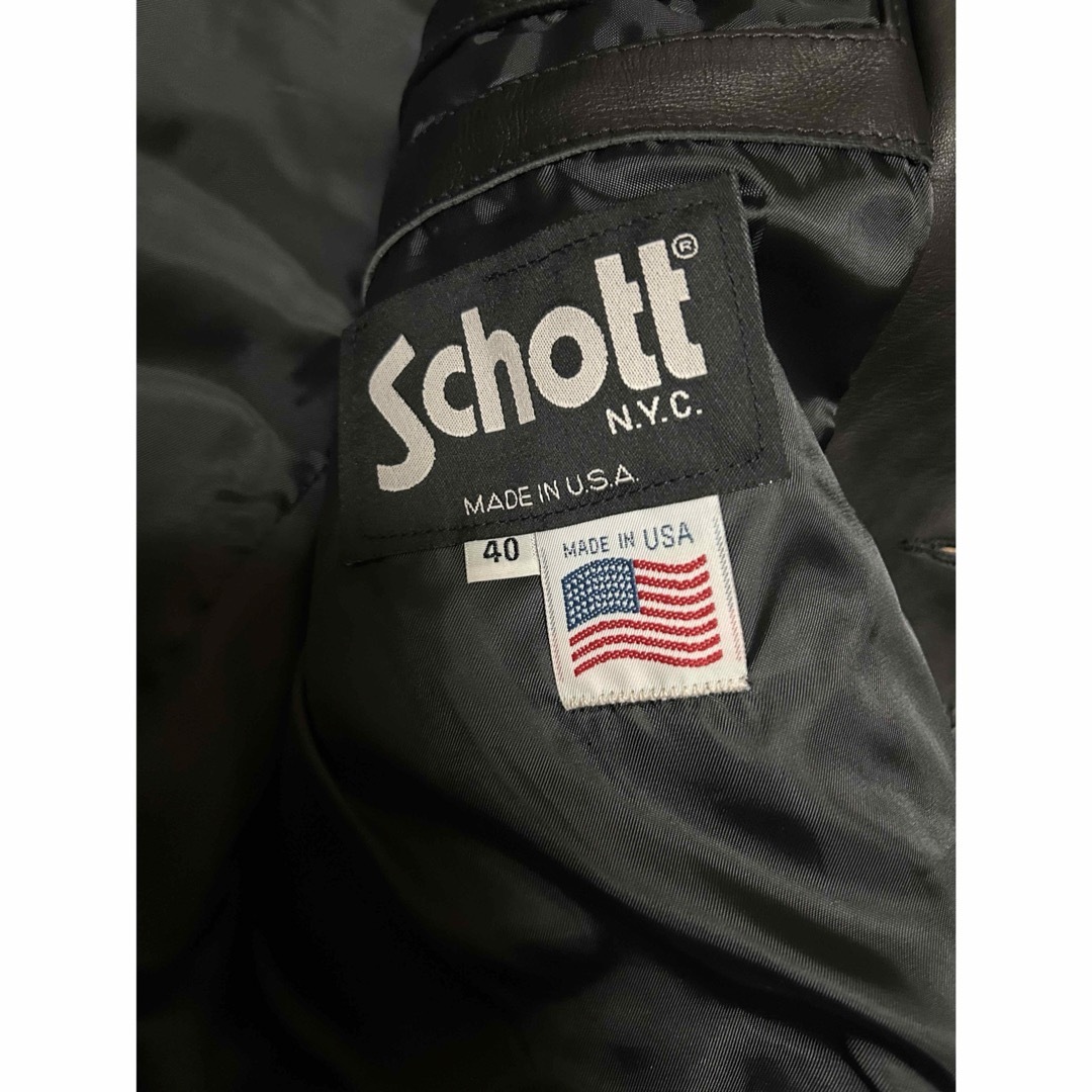 schott - 美品 USA製 Schott 698 3B レザー テーラード schott - 美品 USA製 Schott 698 3B レザー テーラード