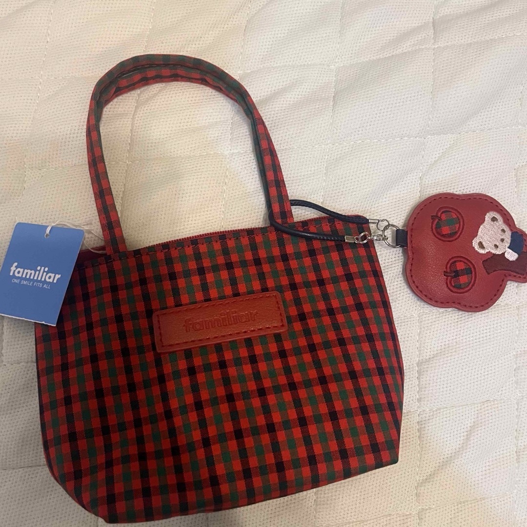 familiar - ファミリア familiar ミニミニトート レッド 新品 familiar - ファミリア familiar ミニミニトート レッド 新品
