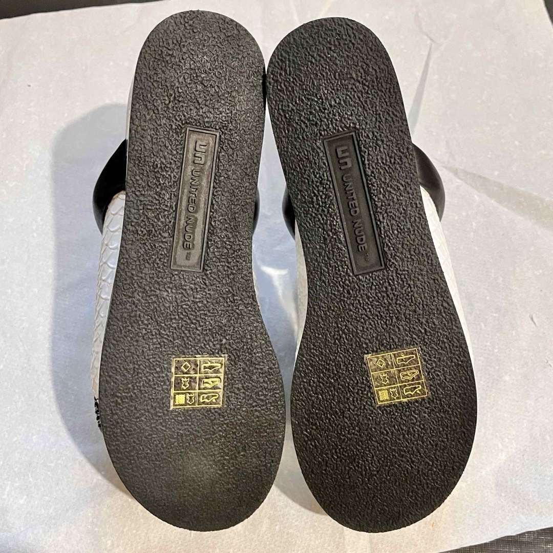 UNITED NUDE - 未使用 UNITED NUDE 厚底サンダル サイズ38 黒×白 UNITED NUDE - 未使用 UNITED NUDE 厚底サンダル サイズ38 黒×白