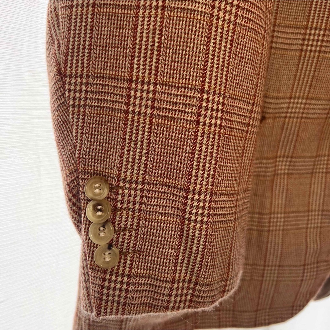 美品 ロロピアーナ CARUSO カシミヤ100% チェックテーラード 美品 ロロピアーナ CARUSO カシミヤ100% チェックテーラード