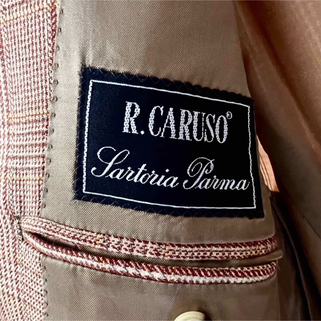 美品 ロロピアーナ CARUSO カシミヤ100% チェックテーラード 美品 ロロピアーナ CARUSO カシミヤ100% チェックテーラード