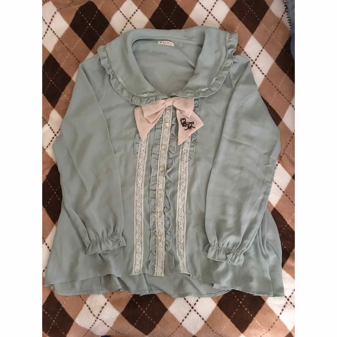 ☆未使用☆axes femme ビッグカラーAラインブラウスの通販 by ☆未使用☆axes femme ビッグカラーAラインブラウスの通販 by