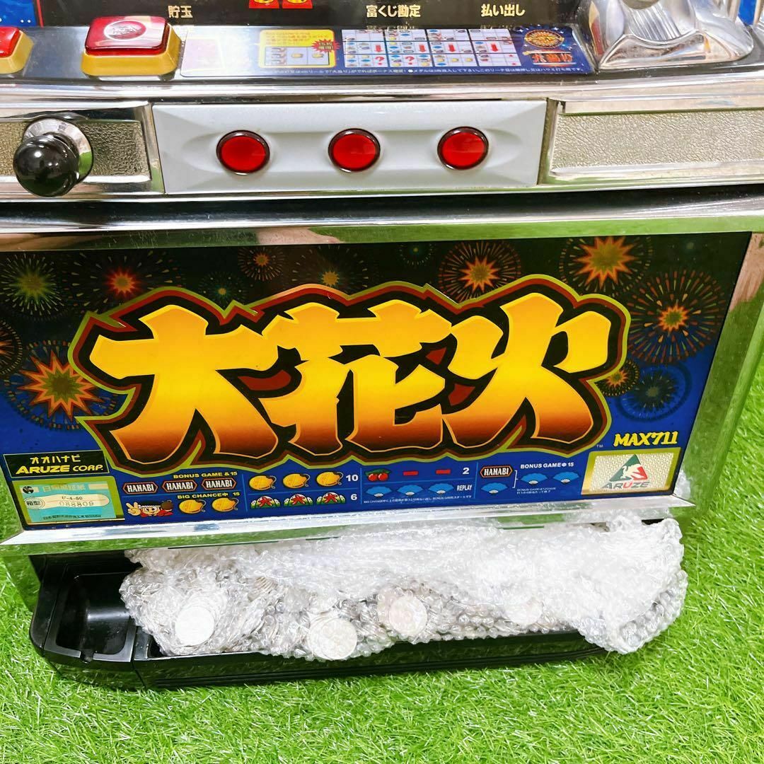 パチスロ 実機 大花火 4号機 メダル約850枚付属 パチスロ 実機 大花火 4号機 メダル約850枚付属