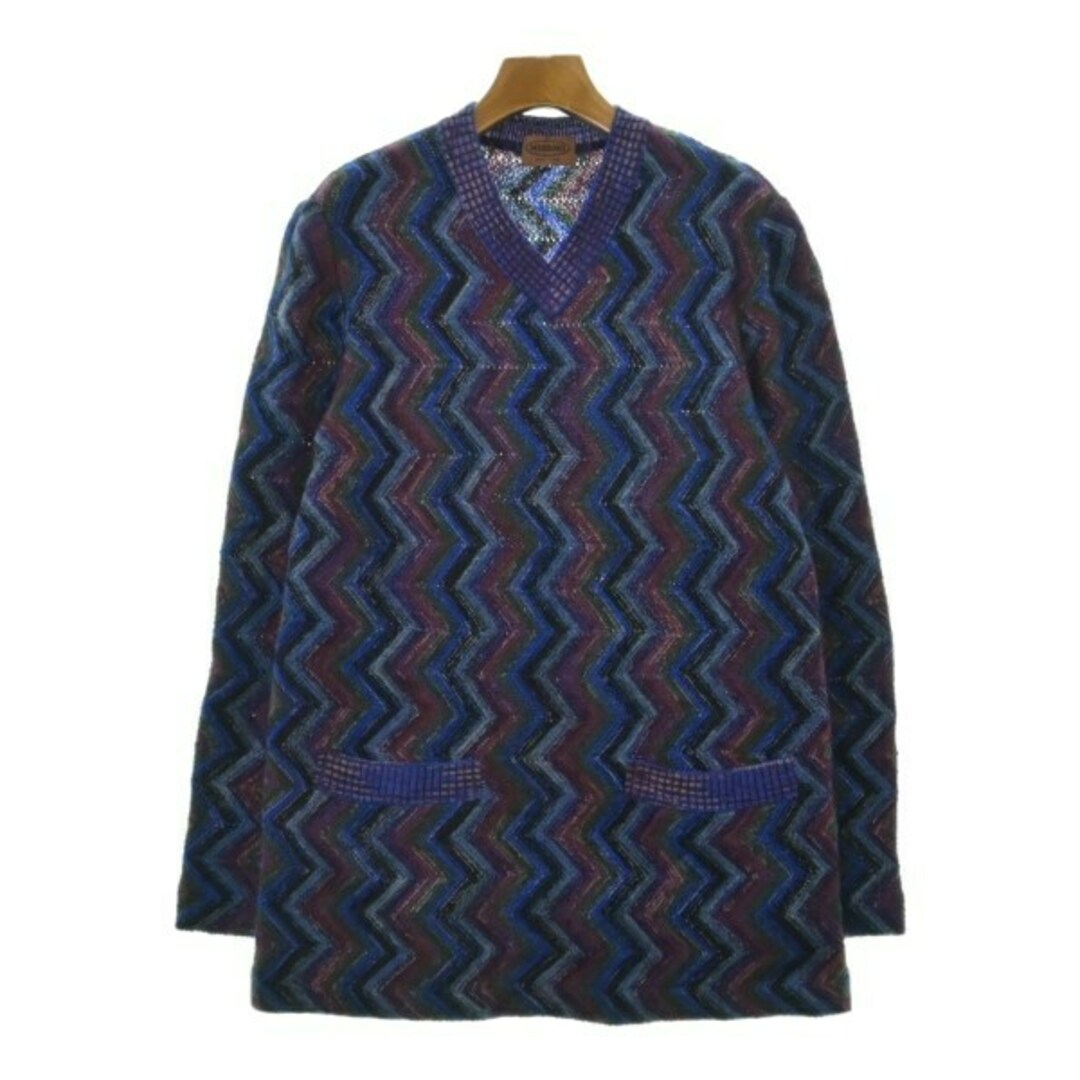 MISSONI - MISSONI ミッソーニ ニット・セーター -(M位) 青x赤x MISSONI - MISSONI ミッソーニ ニット・セーター -(M位) 青x赤x