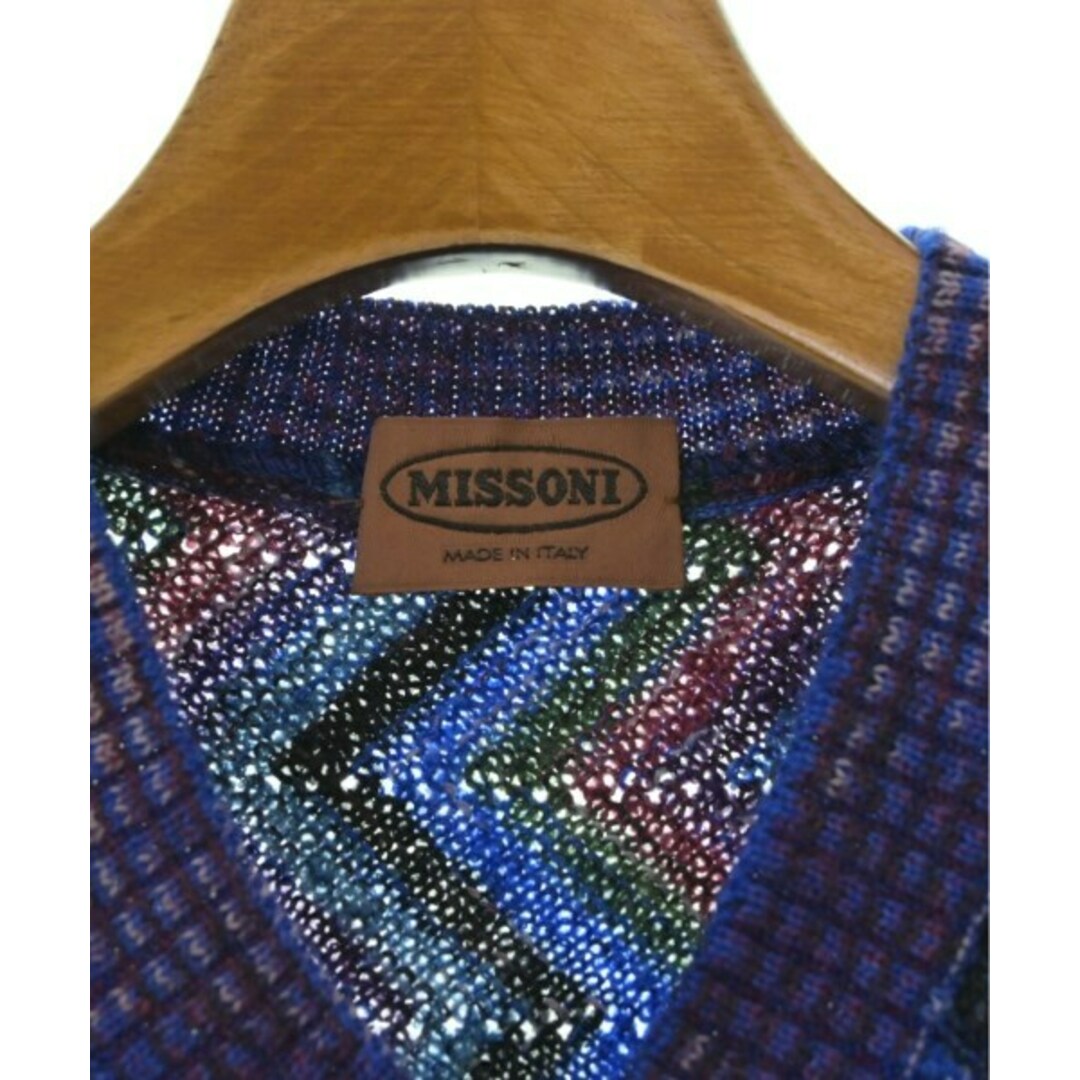 MISSONI - MISSONI ミッソーニ ニット・セーター -(M位) 青x赤x MISSONI - MISSONI ミッソーニ ニット・セーター -(M位) 青x赤x