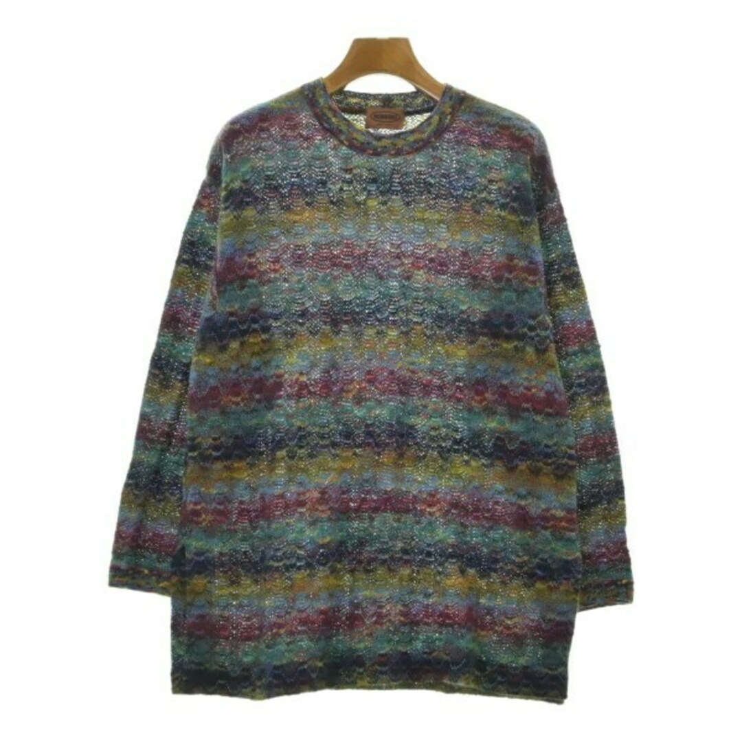 MISSONI - MISSONI ミッソーニ ニット・セーター M 青緑x赤x紺等 MISSONI - MISSONI ミッソーニ ニット・セーター M 青緑x赤x紺等