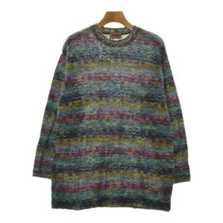 MISSONI - MISSONI ミッソーニ ニット・セーター M 青緑x赤x紺等 MISSONI - MISSONI ミッソーニ ニット・セーター M 青緑x赤x紺等