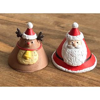 【新品】三角錐のサンタさんとトナカイさん(置物)