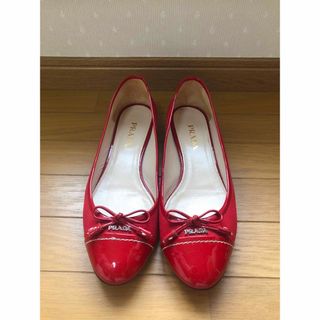 PRADA - プラダ PRADA バレリーナ フラットパンプス エナメル PRADA - プラダ PRADA バレリーナ フラットパンプス エナメル
