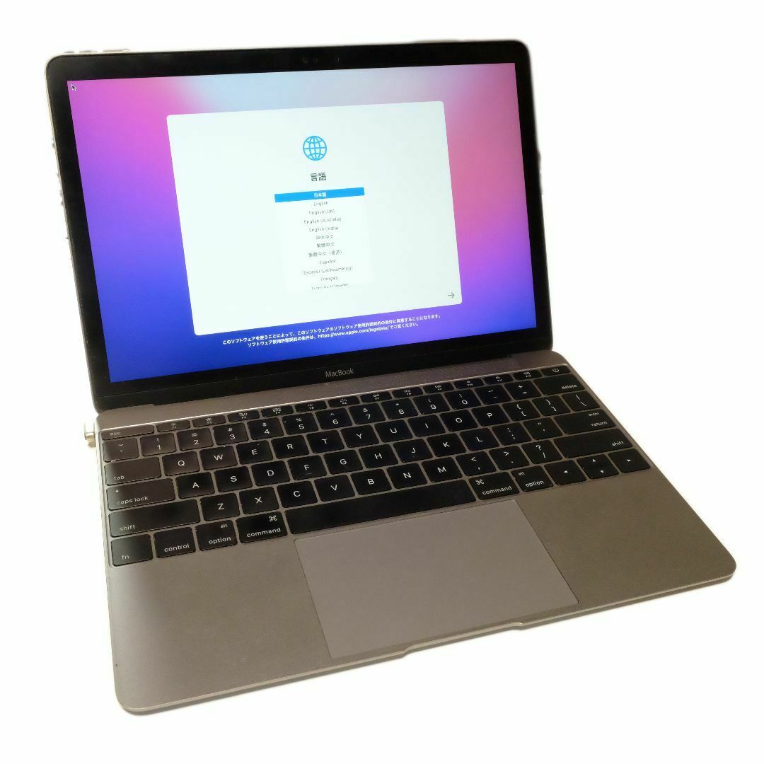 macbook 12-inch Core m7 スペースグレイ USキーボード macbook 12-inch Core m7 スペースグレイ USキーボード