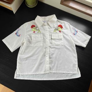 値下げ！刺繍シャツ　半袖シャツ　