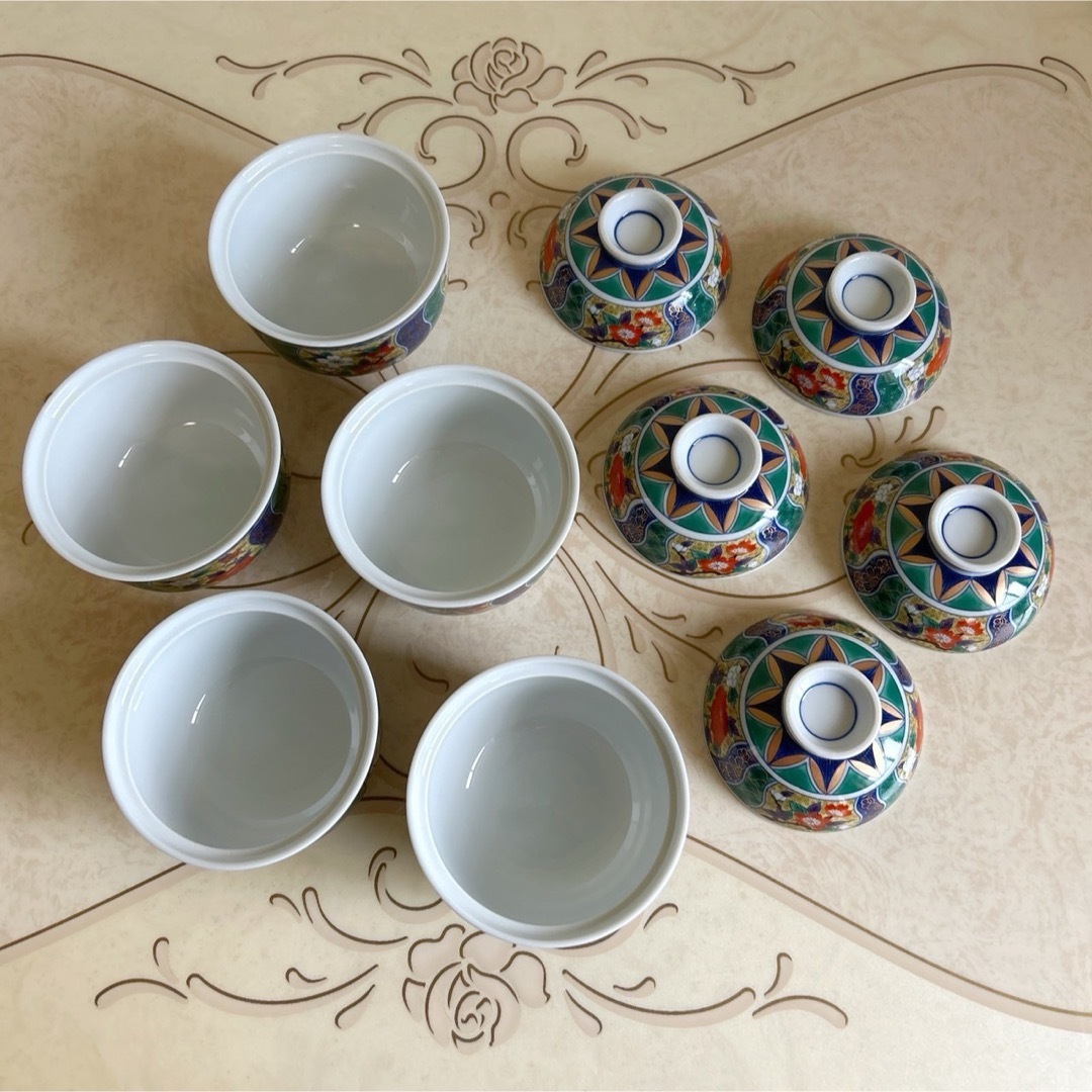 有田焼 - 有田焼 南山窯 蓋付き碗揃 5客セット 茶碗蒸し器 小丼 有田焼 - 有田焼 南山窯 蓋付き碗揃 5客セット 茶碗蒸し器 小丼