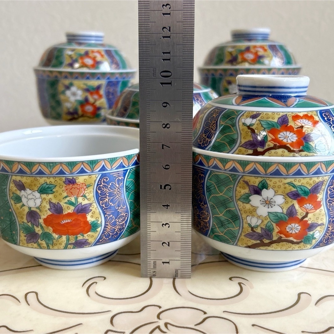有田焼 - 有田焼 南山窯 蓋付き碗揃 5客セット 茶碗蒸し器 小丼 有田焼 - 有田焼 南山窯 蓋付き碗揃 5客セット 茶碗蒸し器 小丼