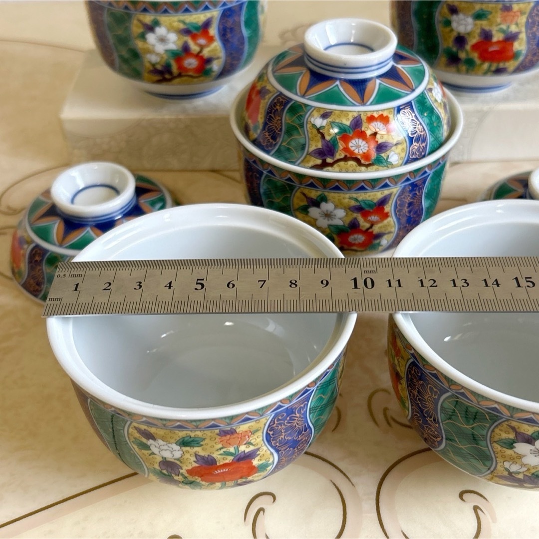 有田焼 - 有田焼 南山窯 蓋付き碗揃 5客セット 茶碗蒸し器 小丼 有田焼 - 有田焼 南山窯 蓋付き碗揃 5客セット 茶碗蒸し器 小丼