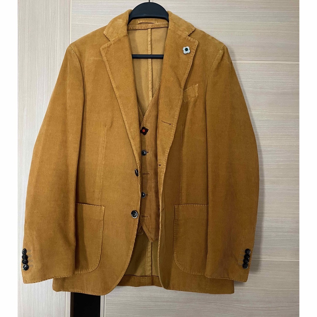 LARDINI コーデュロイカジュアルジャケット ベスト セット サイズ44 LARDINI コーデュロイカジュアルジャケット ベスト セット サイズ44