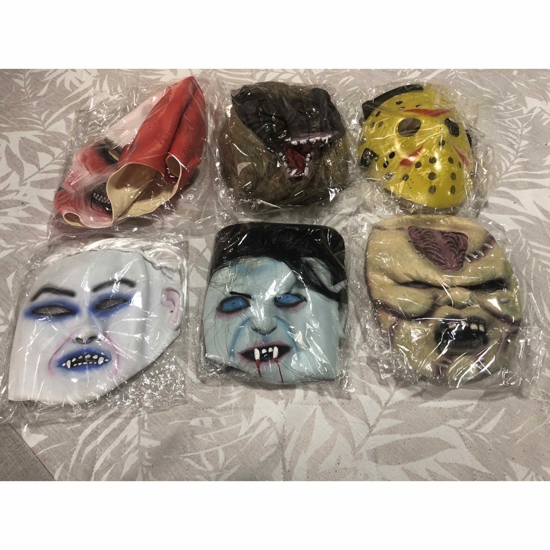 ホラーマスク ハロウィン 仮装 怖い6点セットの通販 by ふじも ホラーマスク ハロウィン 仮装 怖い6点セットの通販 by ふじも