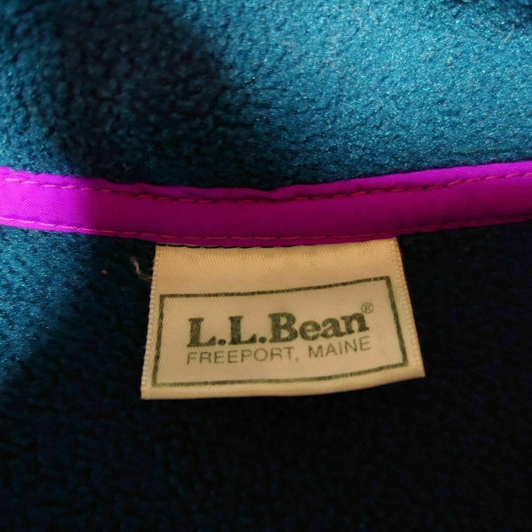 L.L.Bean - 70s80s LLBean フリースベスト 筆記体ロゴ刺繍 古着 L.L.Bean - 70s80s LLBean フリースベスト 筆記体ロゴ刺繍 古着