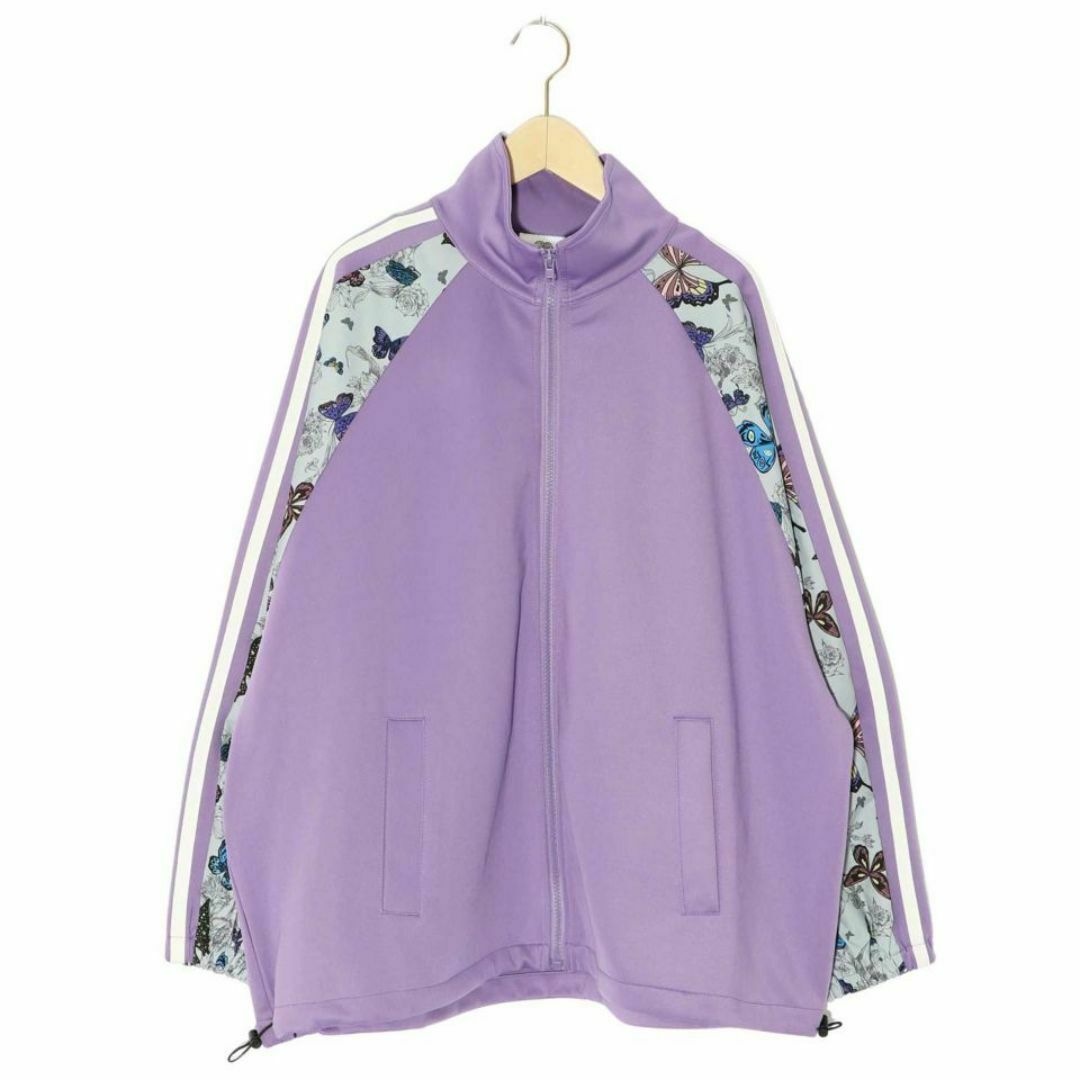 ScoLar - スカラー143620:蝶柄切替ジャージ トラックジャケット ScoLar - スカラー143620:蝶柄切替ジャージ トラックジャケット
