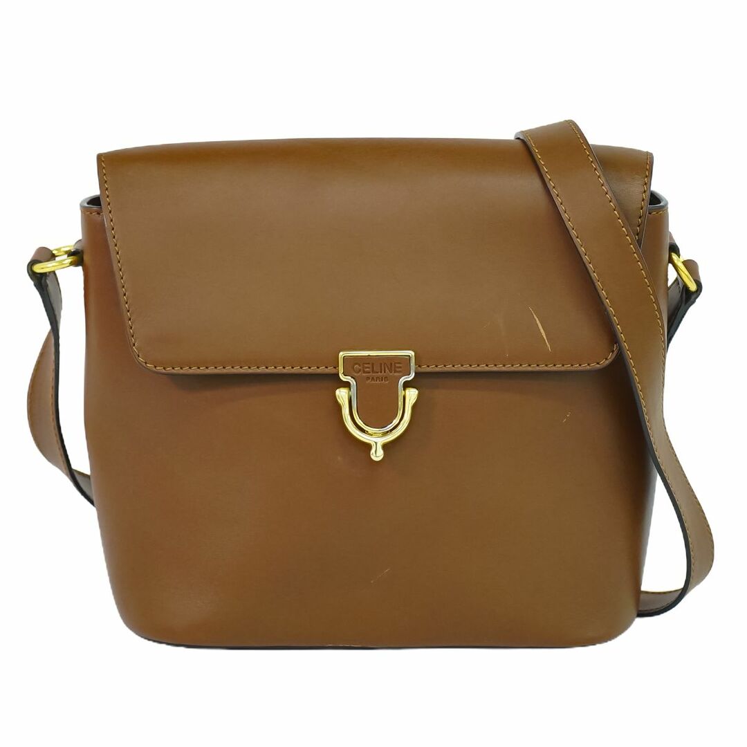 CELINE - 本物 セリーヌ CELINE レザー ショルダーバッグ CELINE - 本物 セリーヌ CELINE レザー ショルダーバッグ
