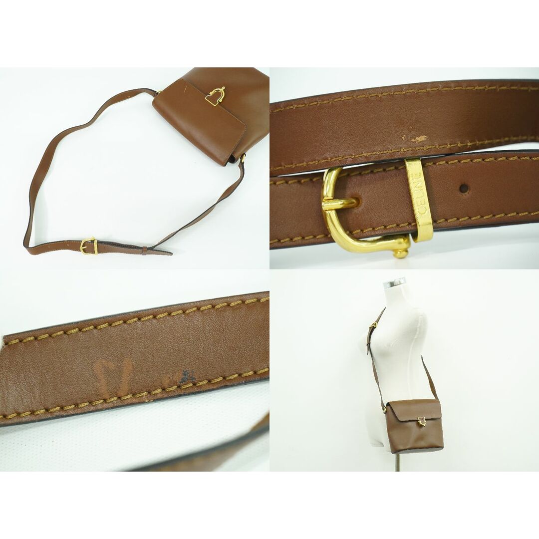 CELINE - 本物 セリーヌ CELINE レザー ショルダーバッグ CELINE - 本物 セリーヌ CELINE レザー ショルダーバッグ