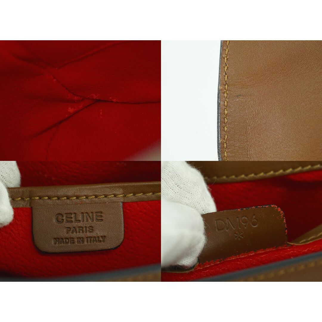 CELINE - 本物 セリーヌ CELINE レザー ショルダーバッグ CELINE - 本物 セリーヌ CELINE レザー ショルダーバッグ