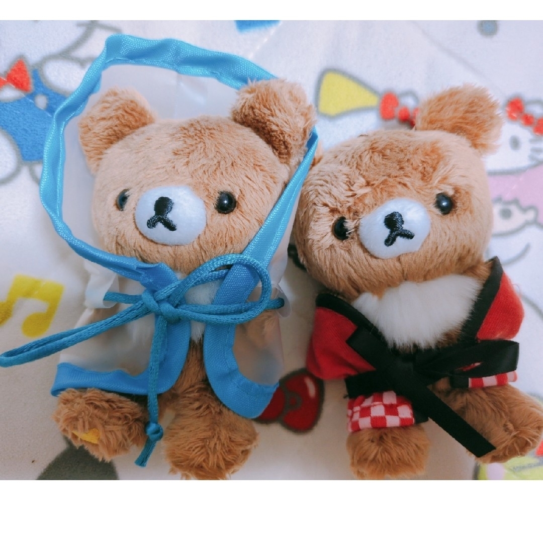 リラックマ(リラックマ)のチャイロイコグマおでかけぬいぐるみキーホルダー エンタメ/ホビーのおもちゃ/ぬいぐるみ(キャラクターグッズ)の商品写真