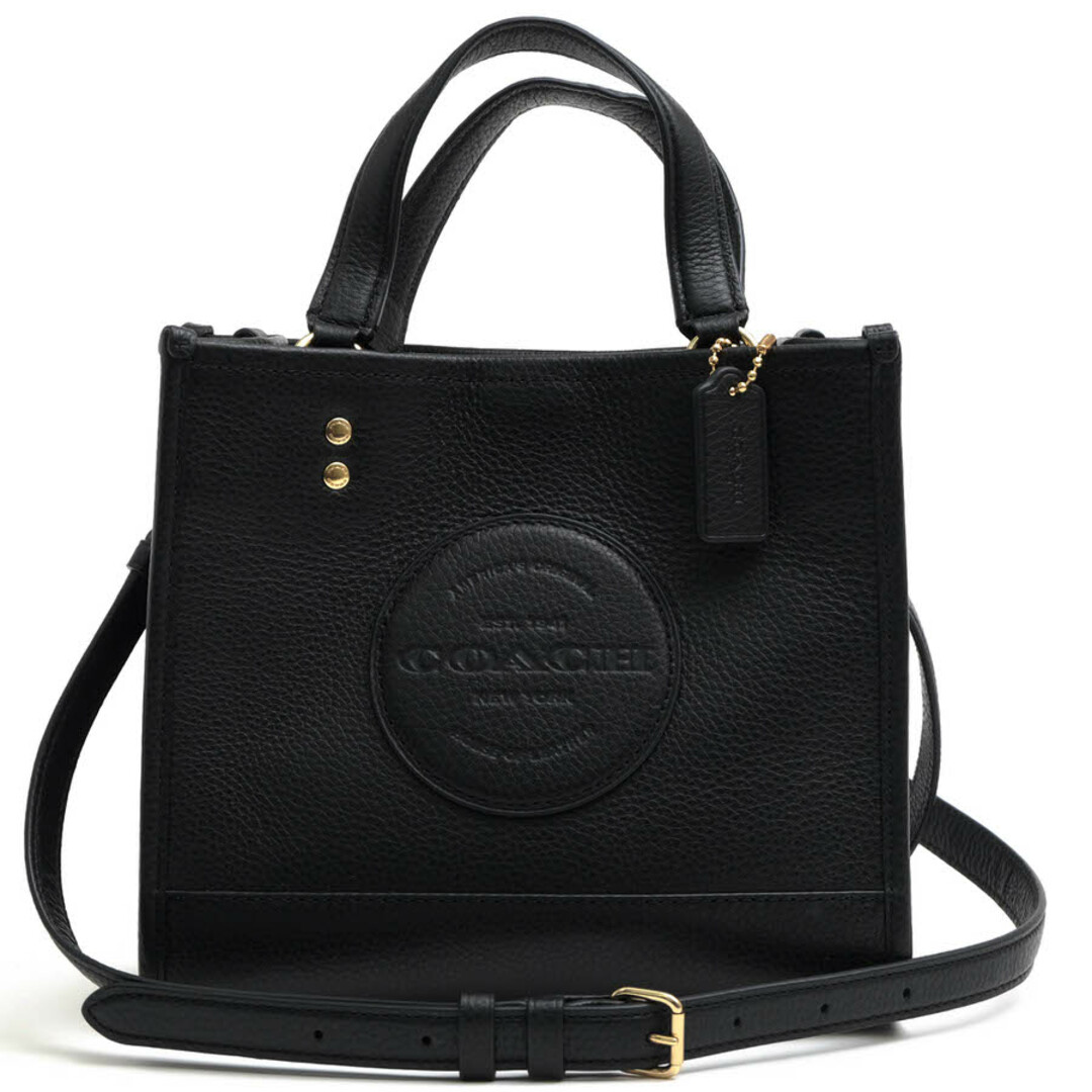 コーチ／COACH バッグ ハンドバッグ 鞄 トートバッグ レディース 女性 女性用 レザー 革 本革 ブラック 黒 C5268 Dempsey Tote 22 With Coach Patch デンプシー トート 22 ウィズ コーチ パッチ 2WAY ショルダーバッグ シボ革 シュリンクレザー