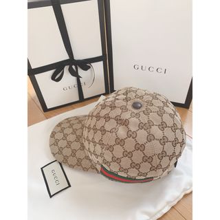グッチ(GUCCI)のGUCCI グッチ　オリジナルGGキャンバスベースボールキャップ　M(キャップ)