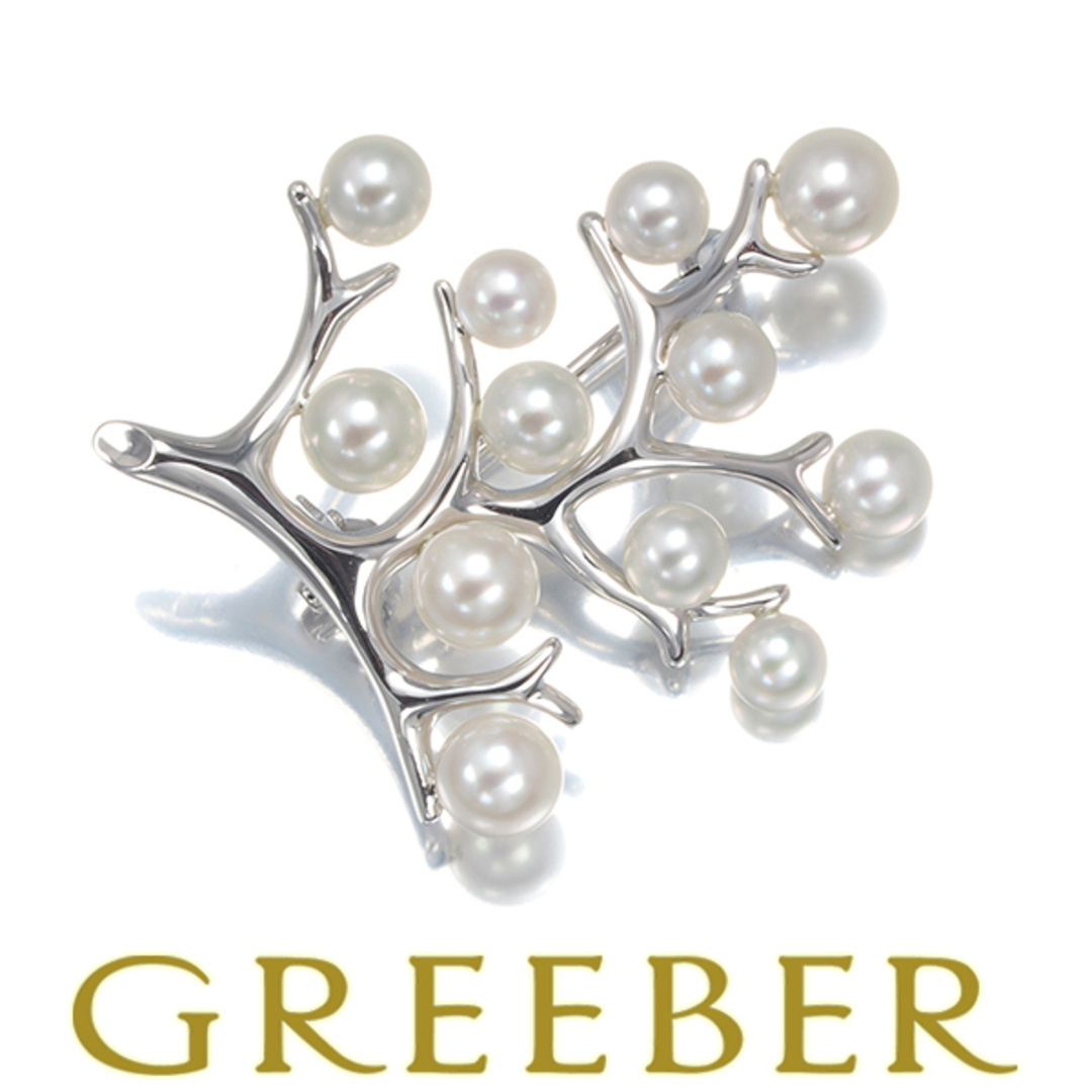 MIKIMOTO - ミキモト ブローチ パール 真珠 4.0-5.2mm 幸福の木 MIKIMOTO - ミキモト ブローチ パール 真珠 4.0-5.2mm 幸福の木