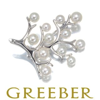 MIKIMOTO - ミキモト ブローチ パール 真珠 4.0-5.2mm 幸福の木 MIKIMOTO - ミキモト ブローチ パール 真珠 4.0-5.2mm 幸福の木