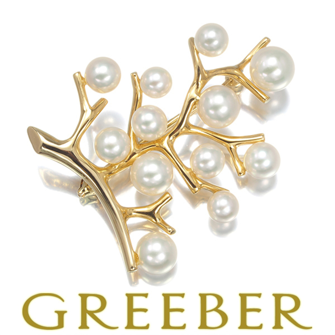 MIKIMOTO - ミキモト ブローチ パール 真珠 4.8-6.8mm 幸福の木 MIKIMOTO - ミキモト ブローチ パール 真珠 4.8-6.8mm 幸福の木