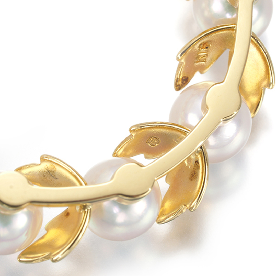 MIKIMOTO - ミキモト ブローチ パール 真珠 5.8mm リーフ リース MIKIMOTO - ミキモト ブローチ パール 真珠 5.8mm リーフ リース