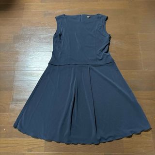 【美品】Enzo Gala タッコネリー❗️ワンピース　ノースリーブ　ネイビーＬ