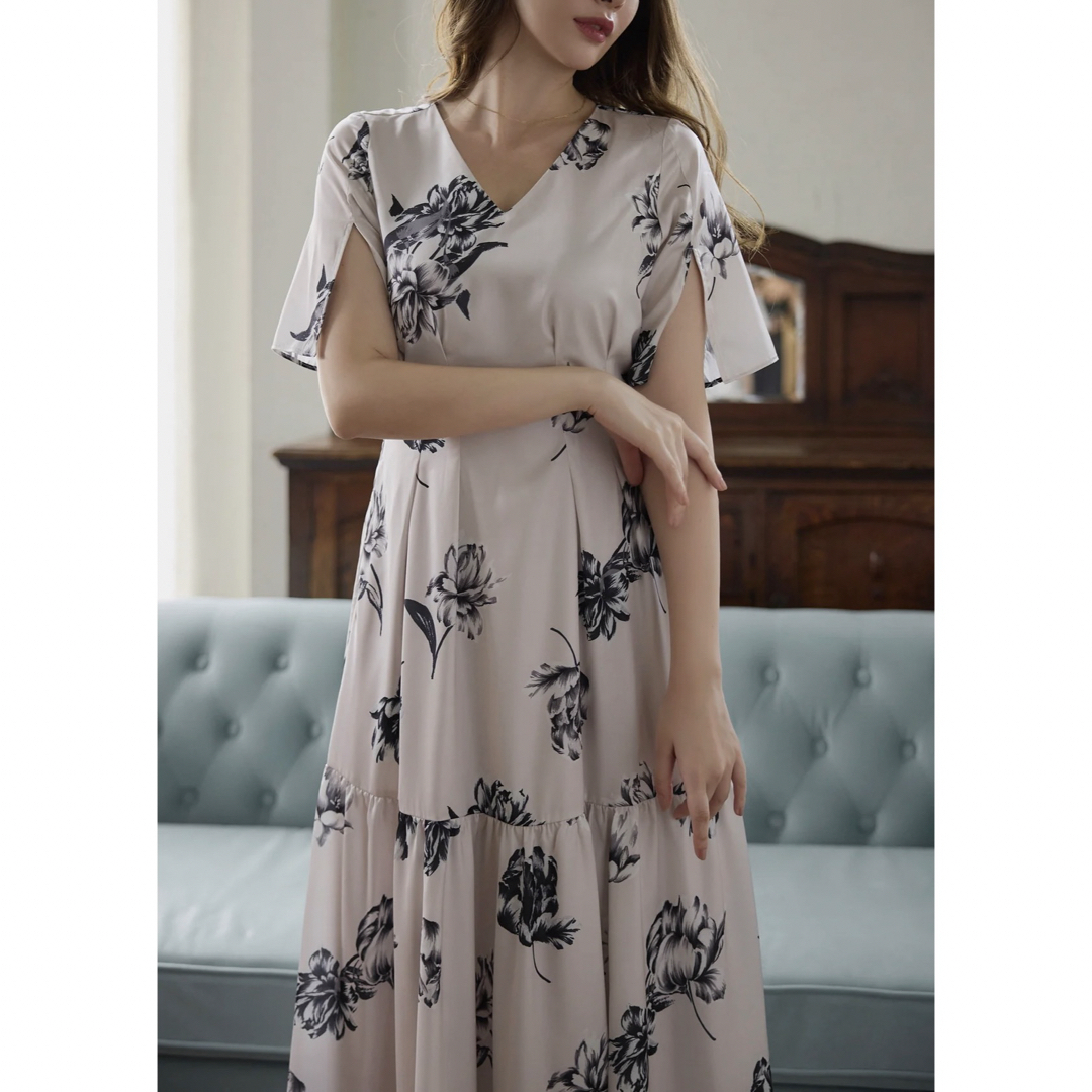 herlipto Monochrome Peony Satin Dress herlipto Monochrome Peony Satin Dress