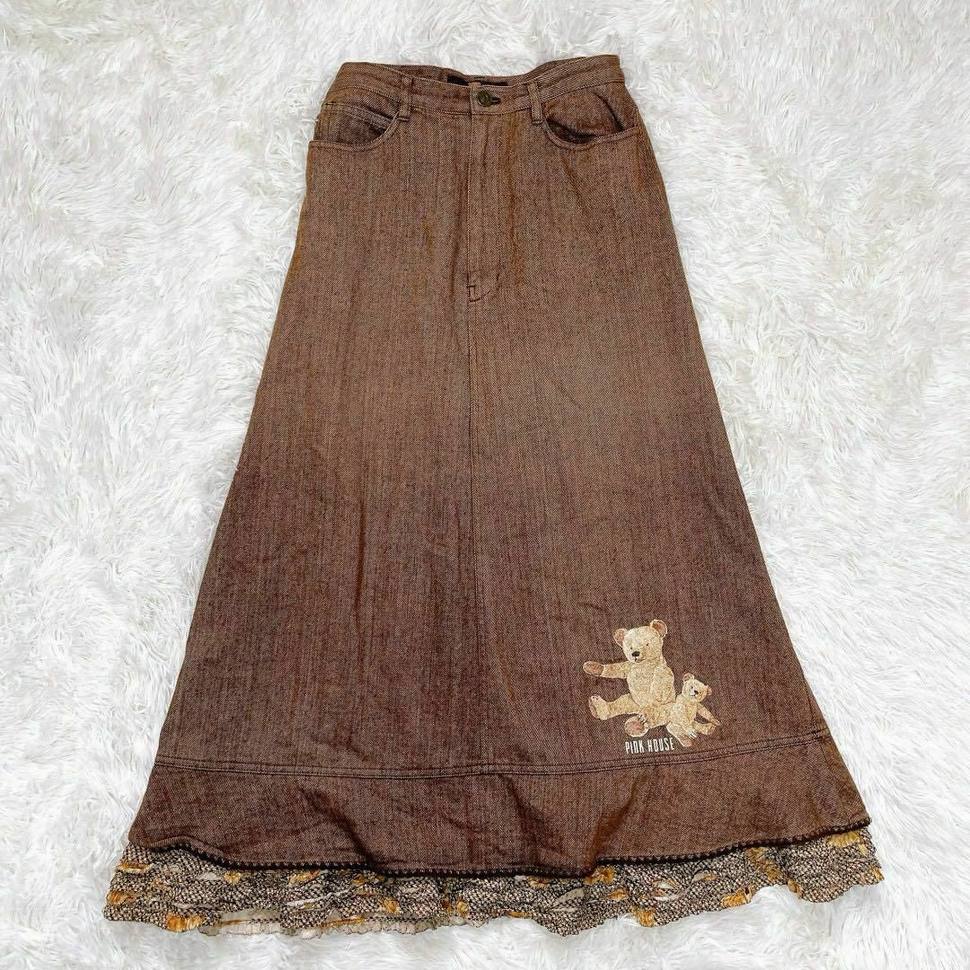 PINK HOUSE - 【希少 / 美品】ピンクハウス ロングスカート クマ PINK HOUSE - 【希少 / 美品】ピンクハウス ロングスカート クマ