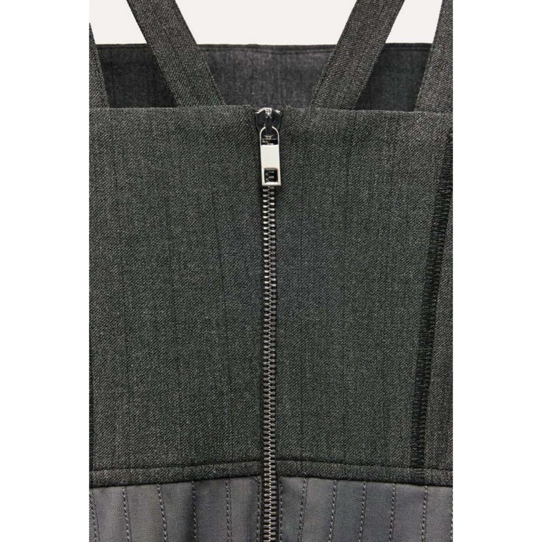 ZARA(ザラ)の新品　タグ付　ZW COLLECTION プリーツ ビスチェ　ワンピース　ロング レディースのワンピース(ロングワンピース/マキシワンピース)の商品写真