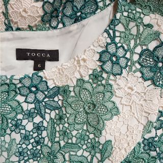 トッカ(TOCCA)のTOCCA　ケミカルレースワンピース　サイズ６(ひざ丈ワンピース)