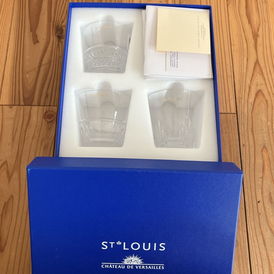 未使用 ST LOUIS サンルイ エルメス ロックグラス タンブラー 3個 未使用 ST LOUIS サンルイ エルメス ロックグラス タンブラー 3個