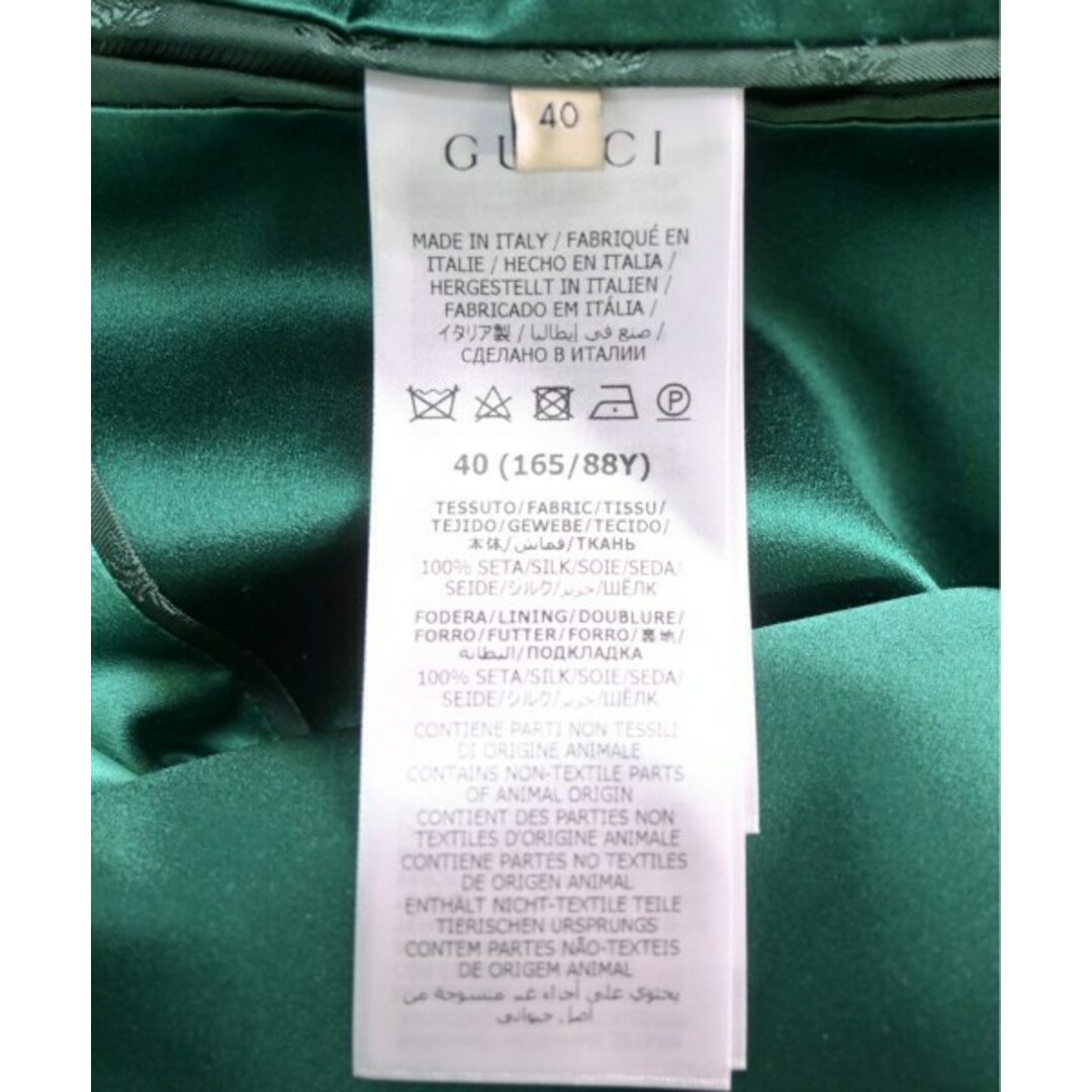 GUCCI - GUCCI グッチ テーラードジャケット 40(M位) 緑 【古着 GUCCI - GUCCI グッチ テーラードジャケット 40(M位) 緑 【古着