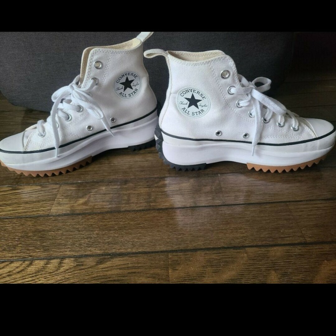 CONVERSE - CONVERSE韓国限定ランスターハイクハイ23cm白厚底の CONVERSE - CONVERSE韓国限定ランスターハイクハイ23cm白厚底の