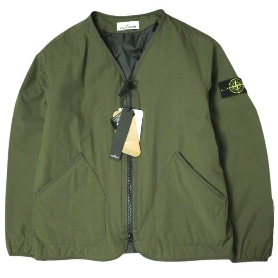 STONE ISLAND - STONE ISLAND ストーンアイランド 23AW SOFT SHELL-R_E.DYE TECHNOLOGY IN RECYCLED POLYESTER WITH PRIMALOFT P.U.R.E INSULATION NO COLLAR JACKET 中綿ライナー ノーカラージャケット 791541127 L OLIVE アウター【中古】【STONE ISLAND】の通販 by STONE ISLAND - STONE ISLAND ストーンアイランド 23AW SOFT SHELL-R_E.DYE TECHNOLOGY IN RECYCLED POLYESTER WITH PRIMALOFT P.U.R.E INSULATION NO COLLAR JACKET 中綿ライナー ノーカラージャケット 791541127 L OLIVE アウター【中古】【STONE ISLAND】の通販 by