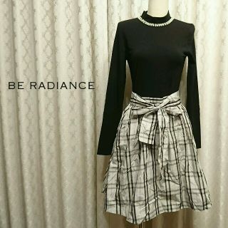 ビーラディエンス(BE RADIANCE)の新品♥BE RADIANCE♥リボン付チェック柄スカート♥(ひざ丈スカート)