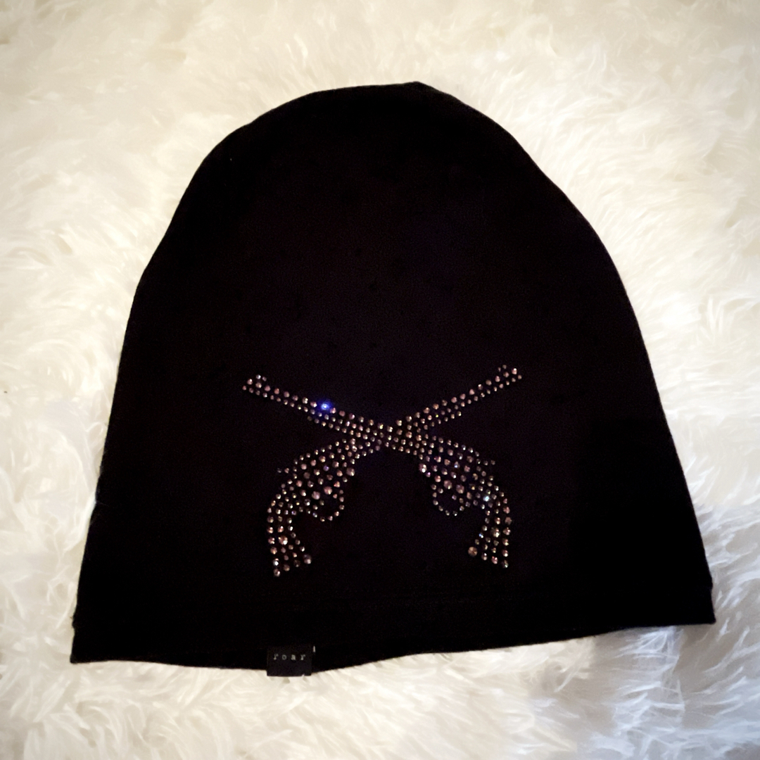 ⭐︎黒 ダイヤモンド刺繍 ニット帽⭐︎ ぶ厚く ⭐︎黒 ダイヤモンド刺繍 ニット帽⭐︎ ぶ厚く